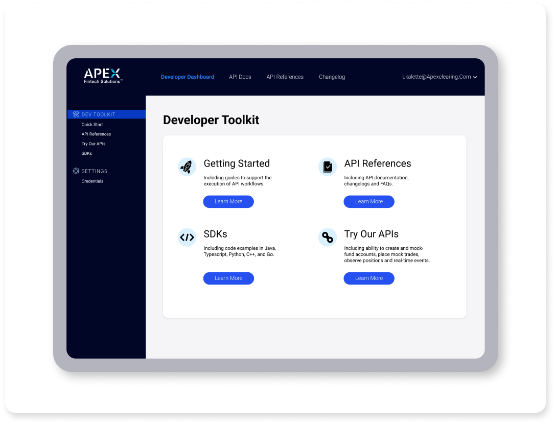 Developer dashboard graphic