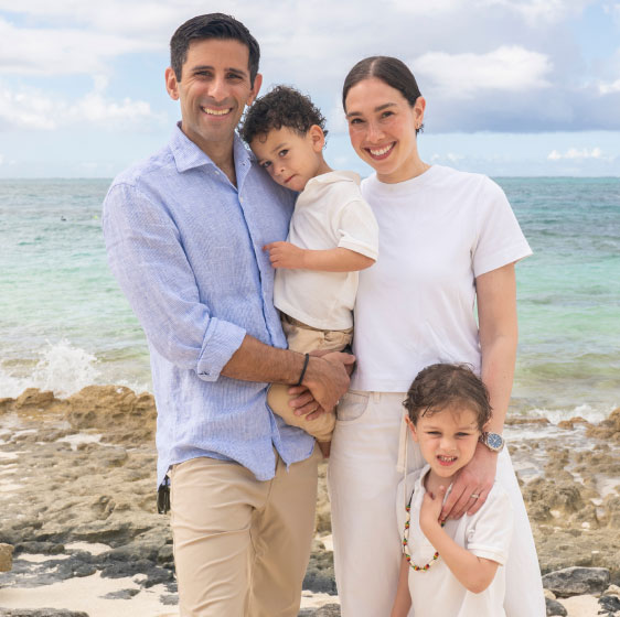 Sam Winkler's family at the coast